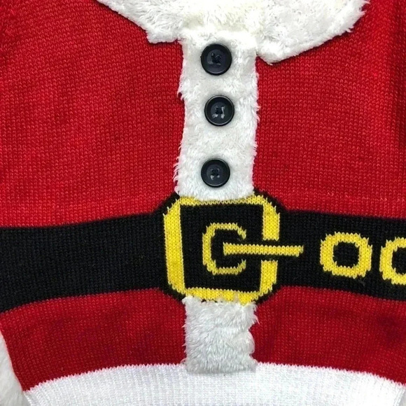 Christmas Santa Hooded Sweater  Toddler Size 3T - Picture 5 of 15